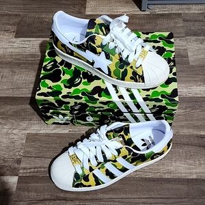 Adidas superstar × Bape sneakers